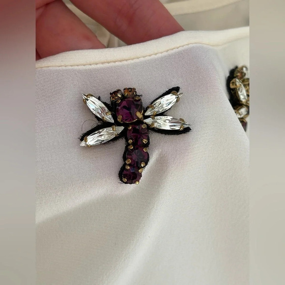 Authentic dolce & gabanna white silk short with Crystal. - Picture 10 of 10